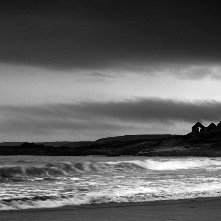 Howe Strand #1 - Coastguard Boat house ruined building, West Cork on the Wild Atlantic Way, Ireland.